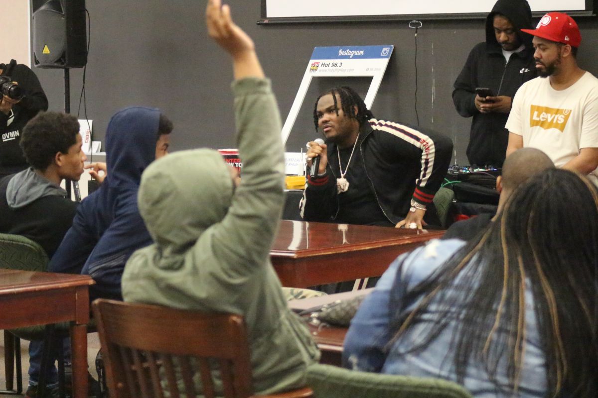 Tee Grizzley Visits Tech HS (Indy)