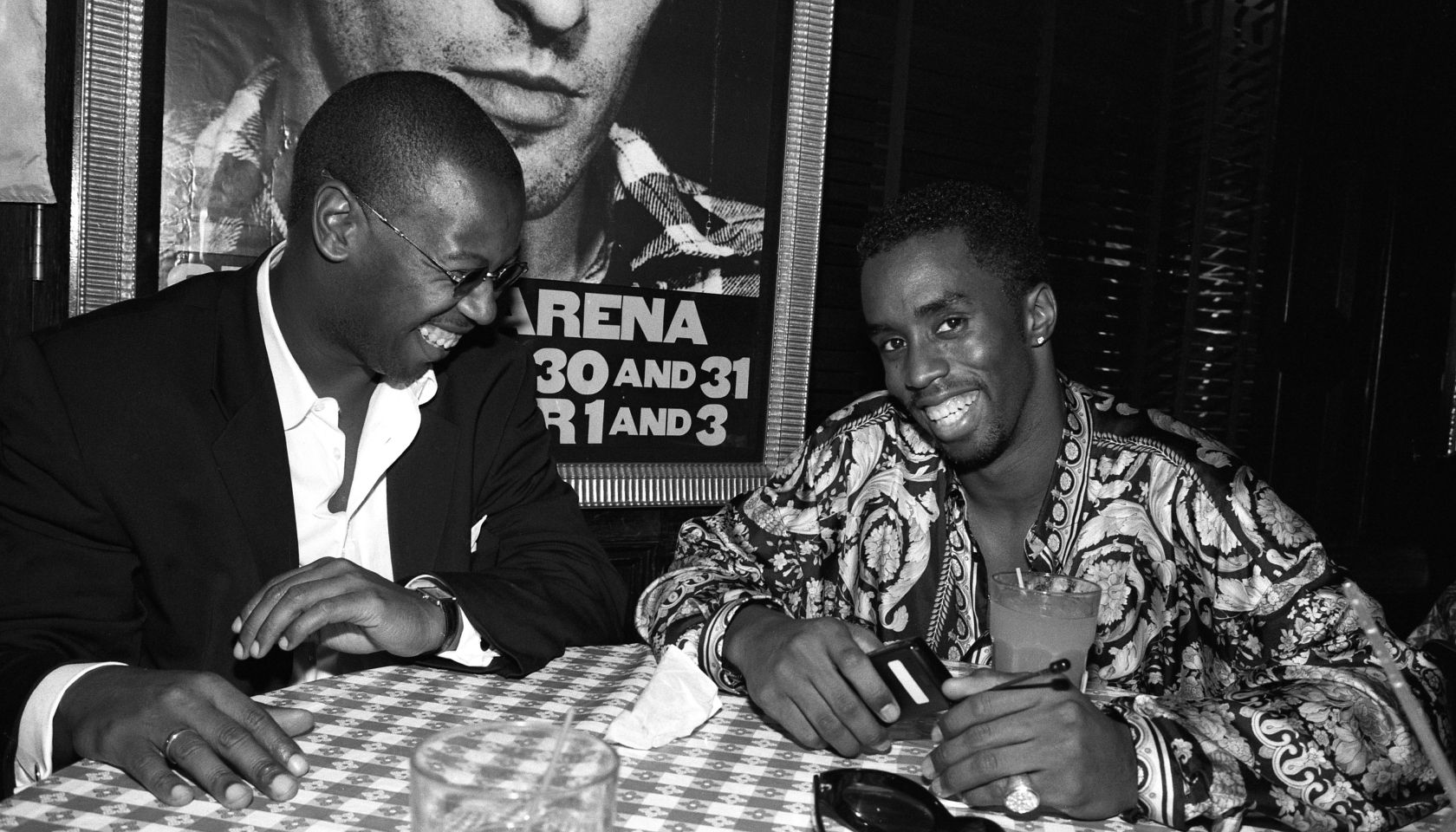 p. diddy & Andre Harrell at urban aid party
