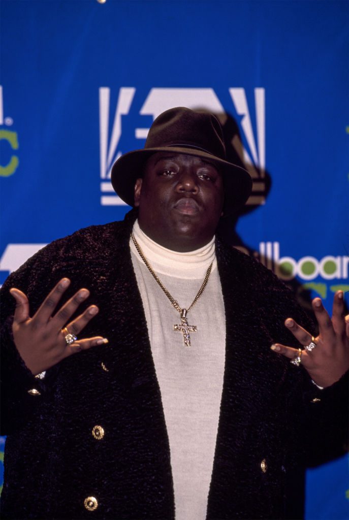 Notorious B.I.G. AKA Biggie Smalls Receives Billboard Music Award.